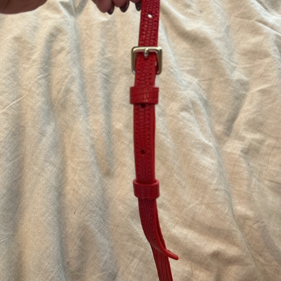 Kate Spade Red Secret Admirer Heart Lizard Embossed Leather Crossbody Bag - Picture 9 of 11